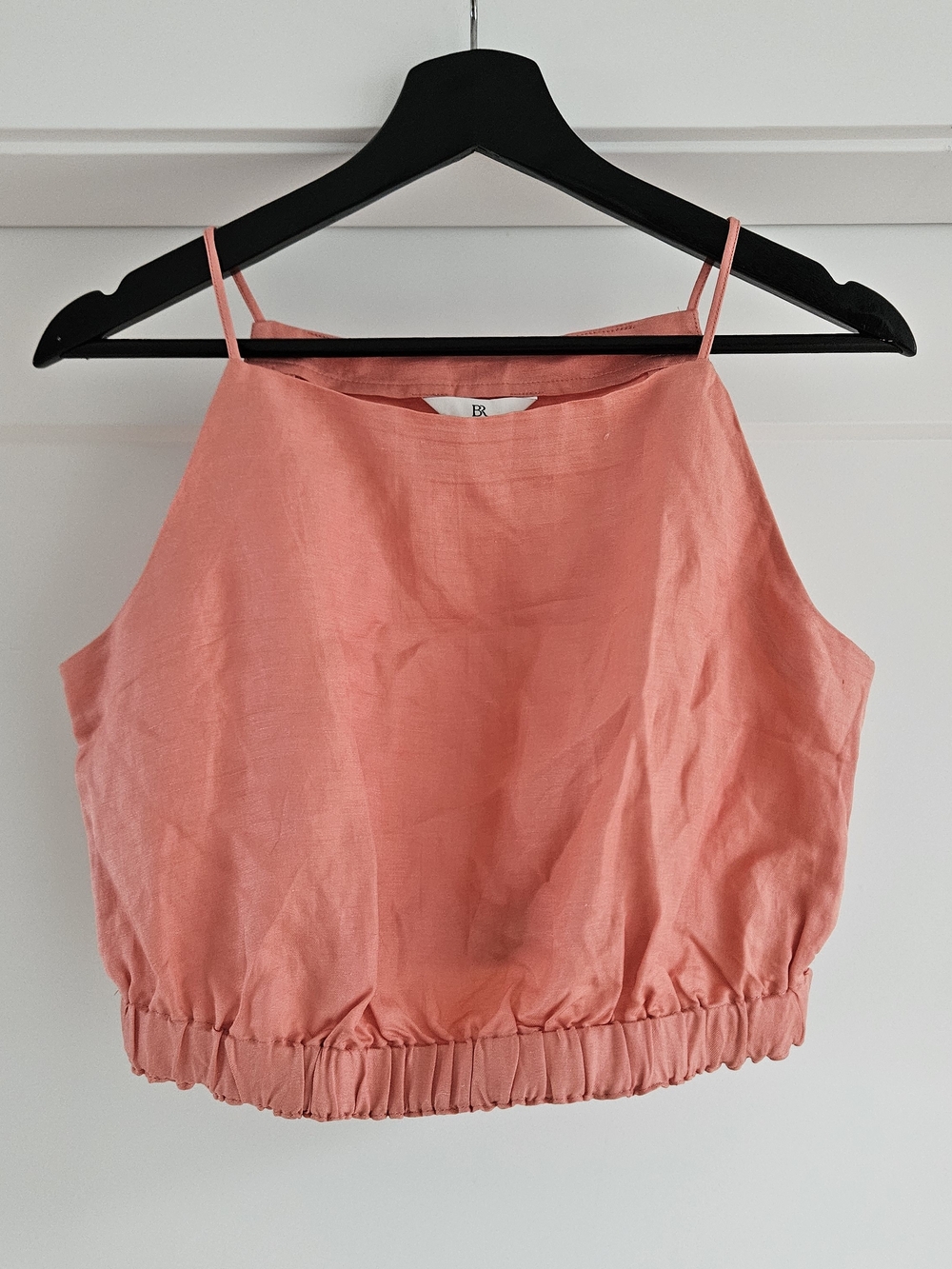 Banana Republic Coral Linen-Blend Crop Camisole
